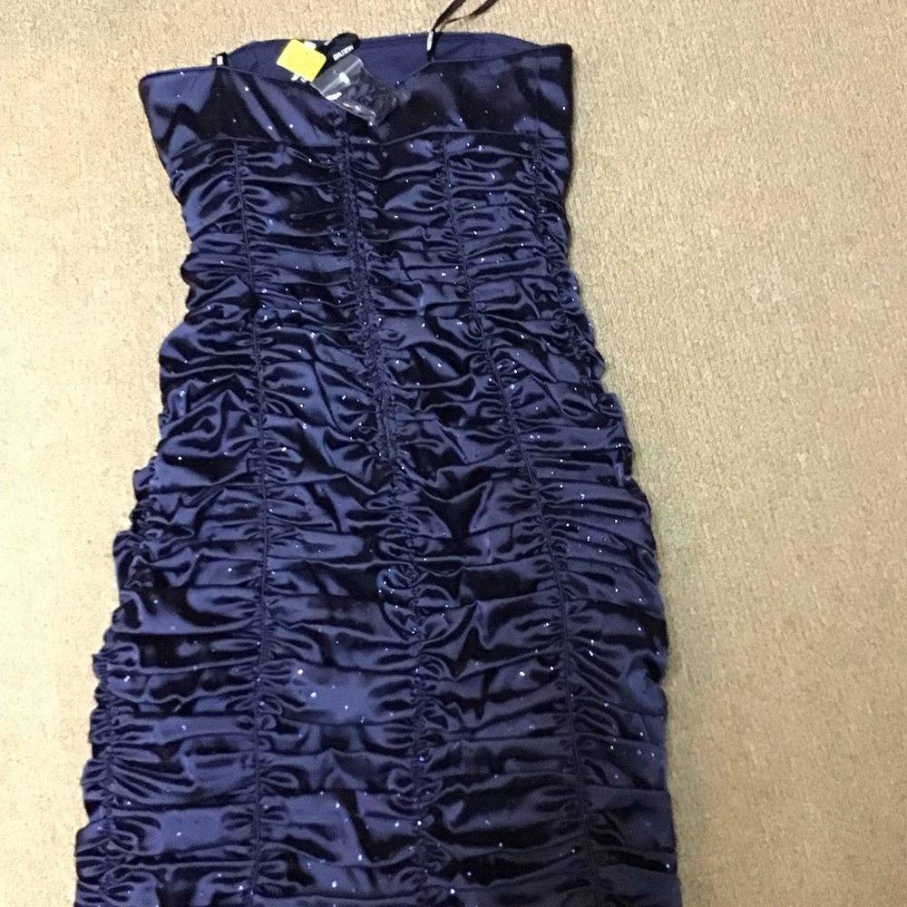 Women’s Cocktail Dress.  Dark Blue with Simmer.